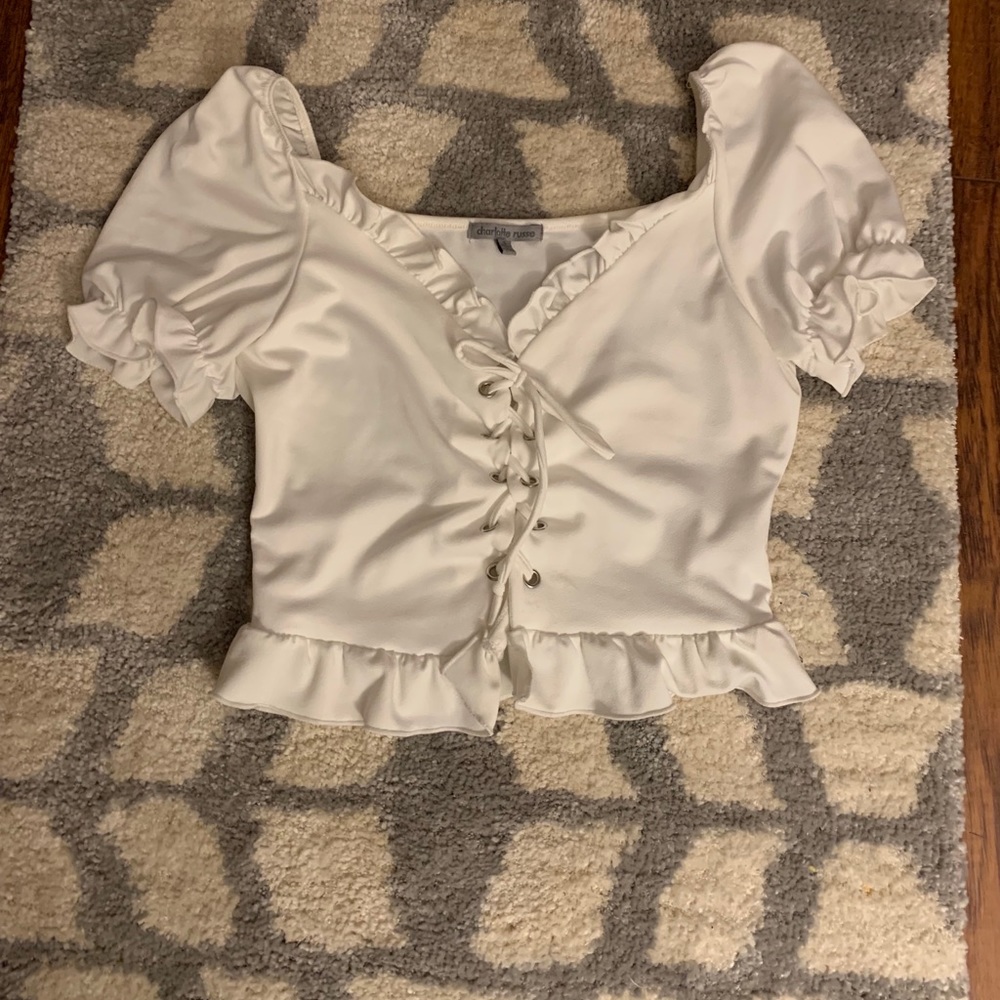 NWOT white crop top
